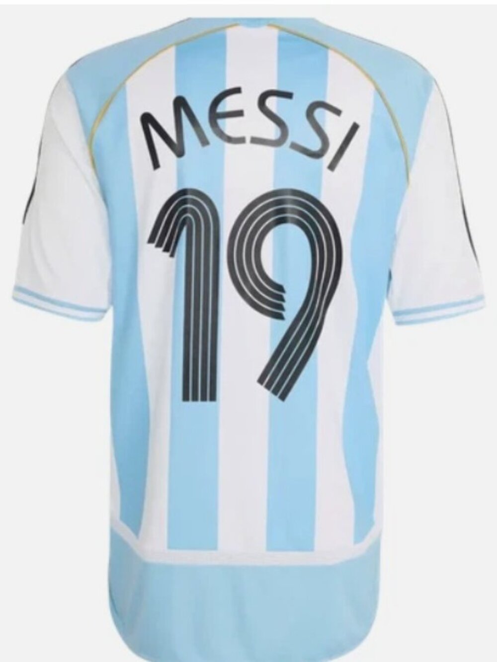 ADIDAS 2006 Argentina AFA Home Jersey MESSI #19 Player Gold Patch 100% AUT NEW